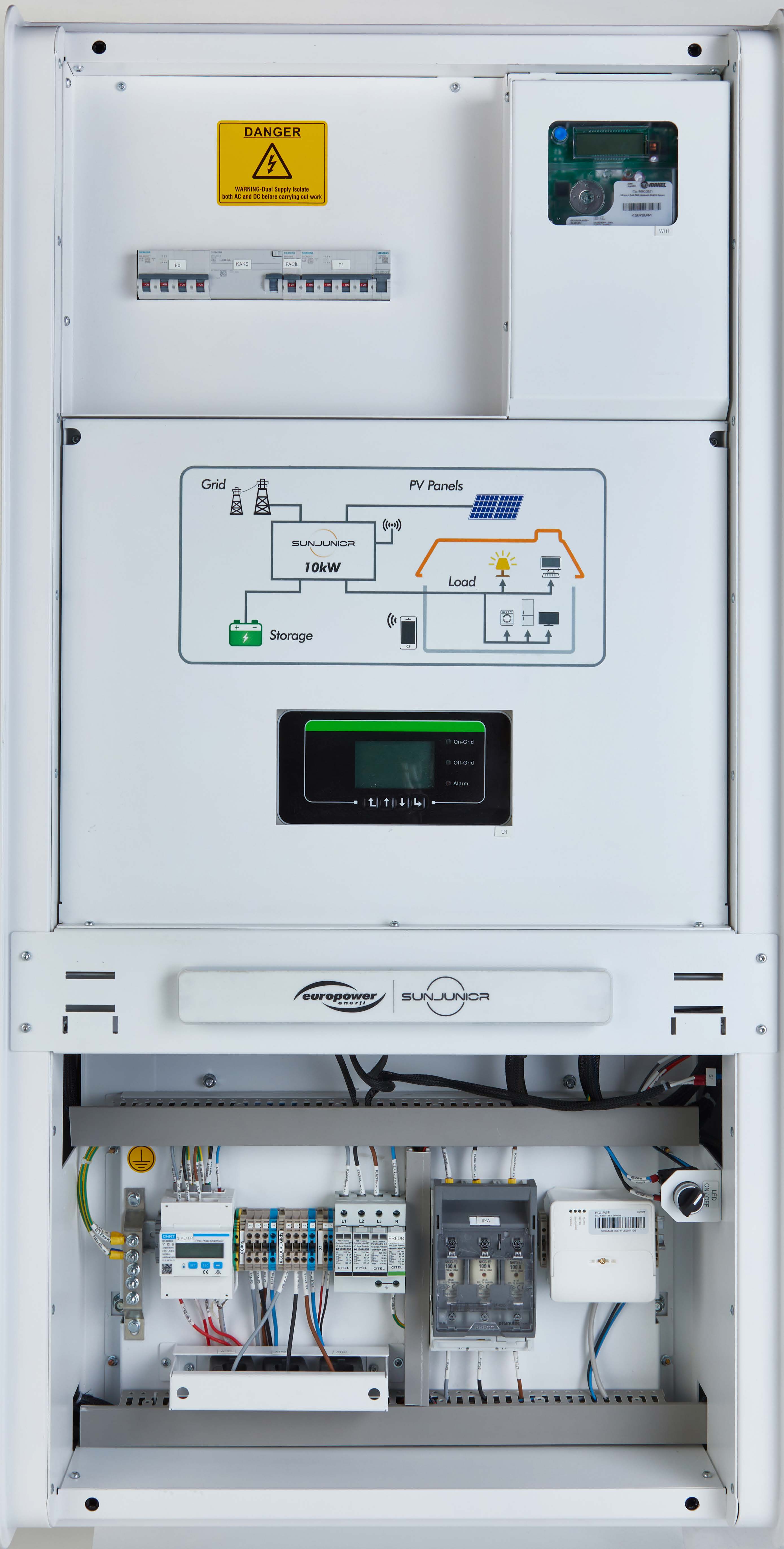 SunJunior 10 kW unit (open with components)